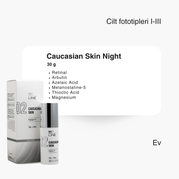 MeLine Caucasian Skin Night 30 gr - Görsel 2