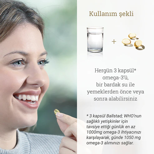 Ballstad Omega-3 Balık Yağı ( 3’lü Paket ) Saklama Kutulu - Görsel 7