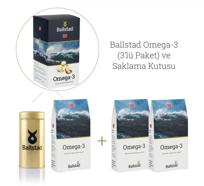 Ballstad Omega-3 Balık Yağı ( 3’lü Paket ) Saklama Kutulu